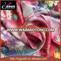 custom design digital printed 100% pure silk fabric